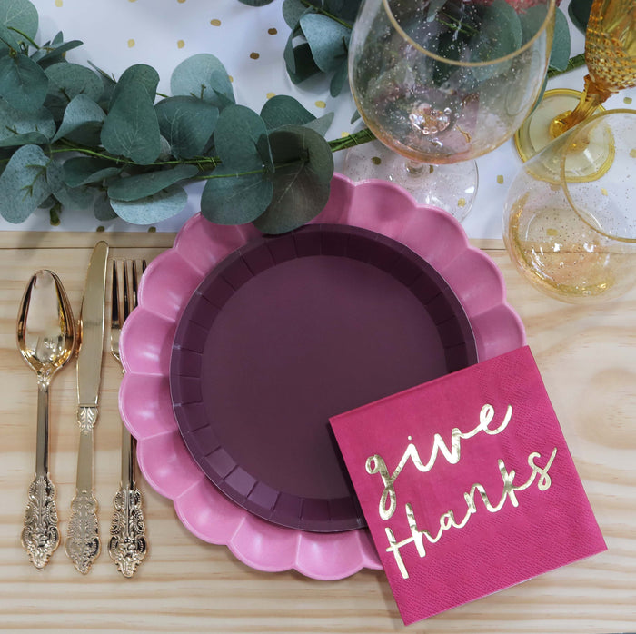Deep Pink Simply Eco Large Plates