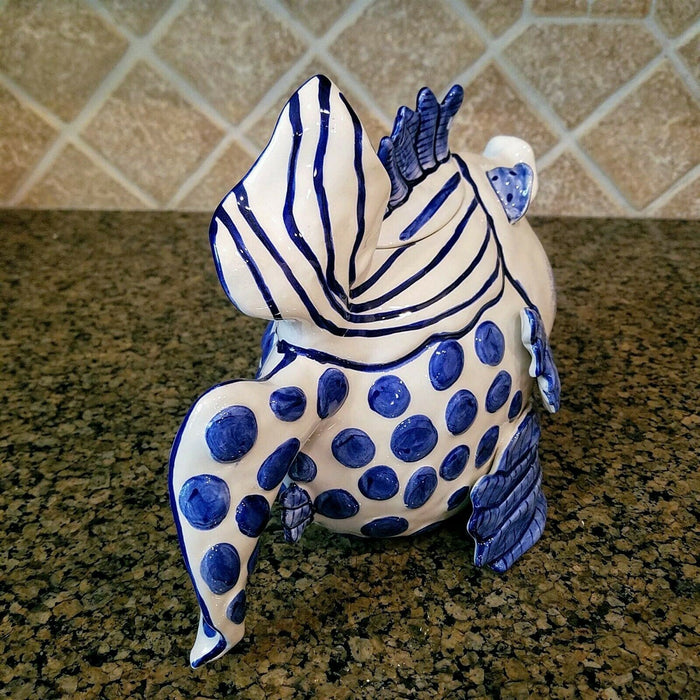 Delft Fish Teapot Ceramic Decorative Kitchen Decor New Blue Sky Diane Artware