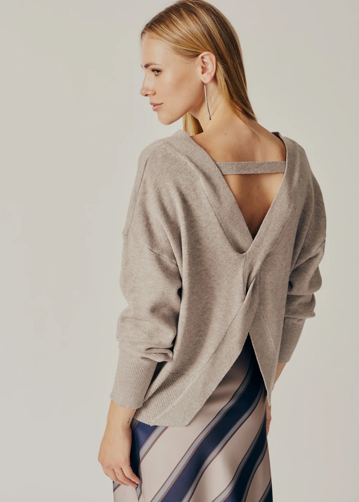 DELUC BLOSSOM OPEN BACK SWEATER