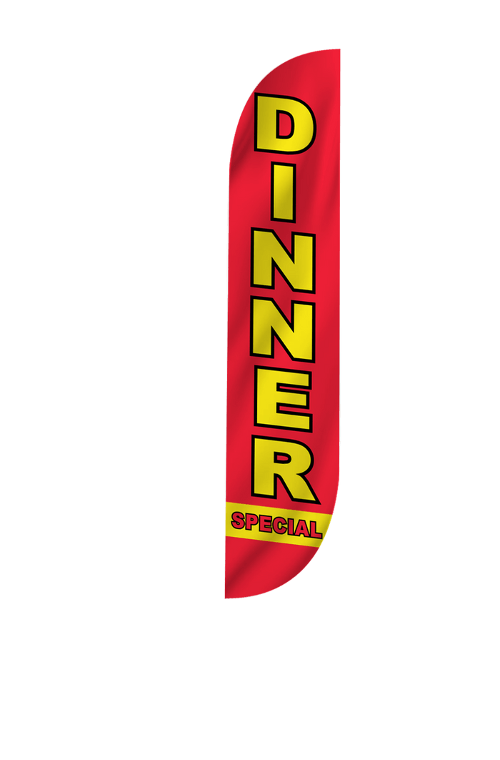 Dinner Special Feather Flag Red