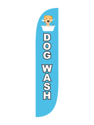 Dog Wash Feather Flag Blue