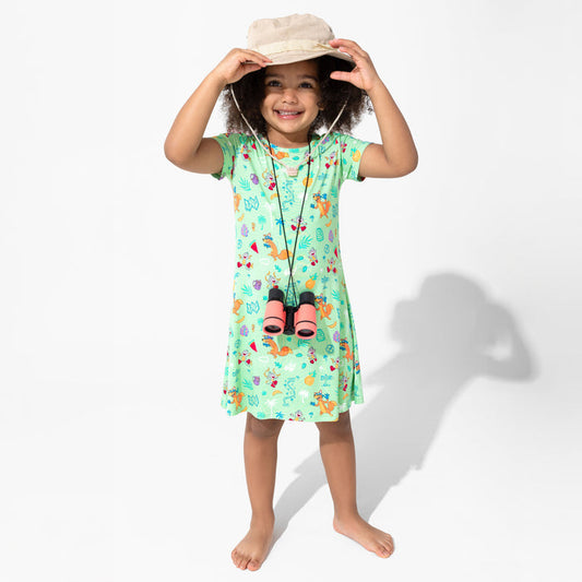 Dora: Boots' Jungle Adventure Bamboo Girls' Short Sleeve Dress