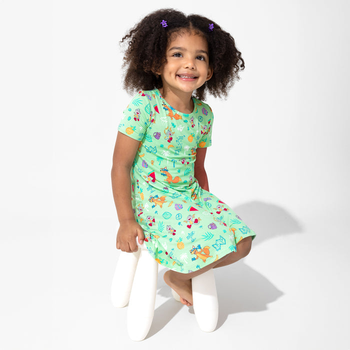 Dora: Boots' Jungle Adventure Bamboo Girls' Short Sleeve Dress