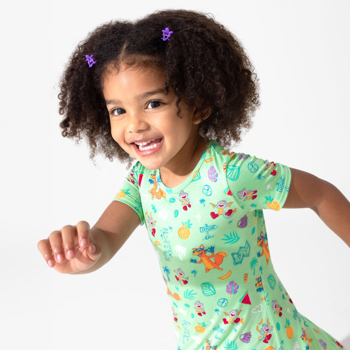 Dora: Boots' Jungle Adventure Bamboo Girls' Short Sleeve Dress