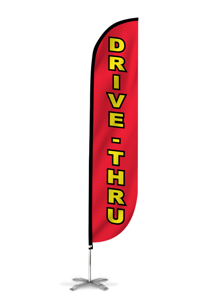 Drive-Thru Feather Flag Red