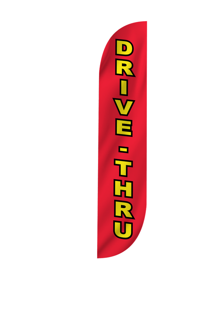 Drive-Thru Feather Flag Red