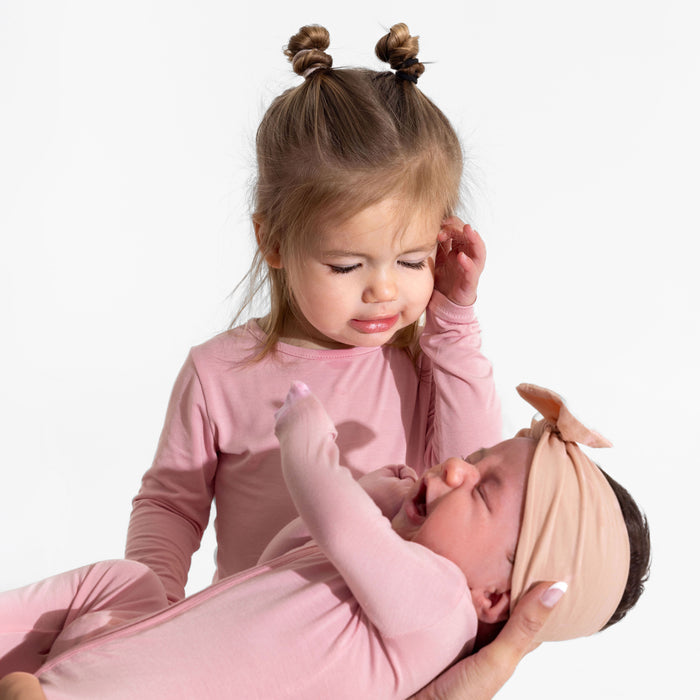 Dusty Rose Bamboo Convertible Footie