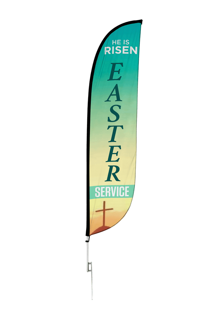 Easter Service Church Feather Flag