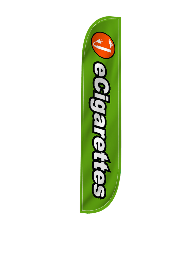 eCigarettes Feather Flag Green
