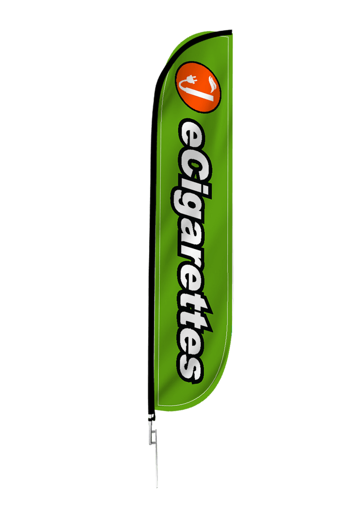 eCigarettes Feather Flag Green