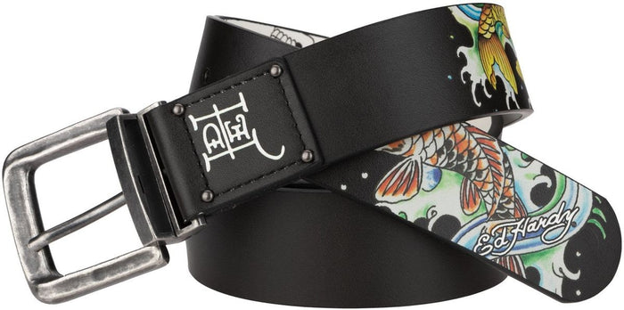 Ed Hardy 38mm Coi and Skull Reversible Belt - BX91623EHQA