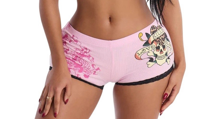 Ed Hardy Love Kills Slowly Leopard Cheeky Short - EHW8011-3