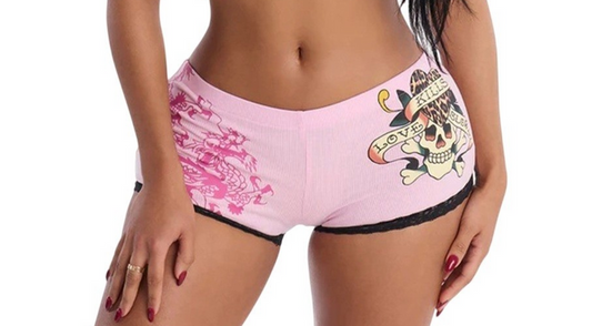 Ed Hardy Love Kills Slowly Leopard Cheeky Short - EHW8011-3
