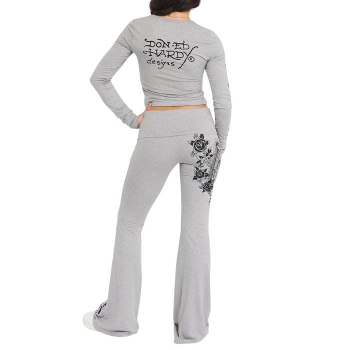 Ed Hardy Mary Fold Over Yoga Pants - EHW1009-1
