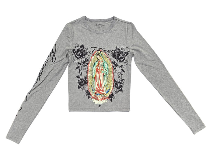 Ed Hardy Mary Long Sleeve Crop Shirt - EHW1419-1