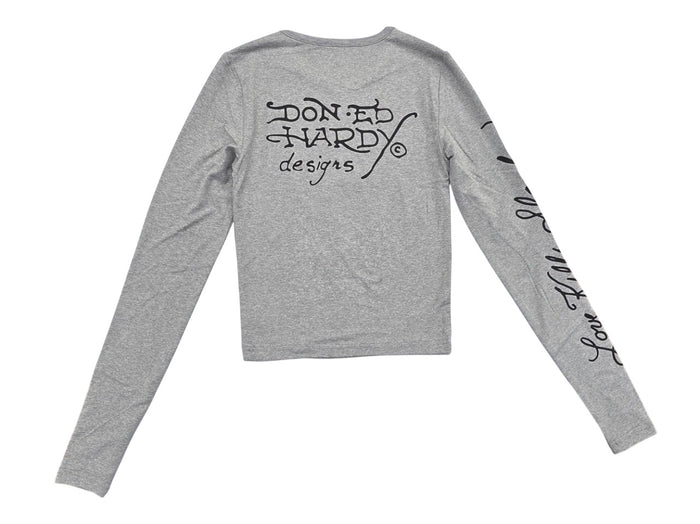 Ed Hardy Mary Long Sleeve Crop Shirt - EHW1419-1