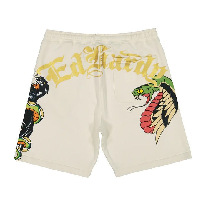 Ed Hardy Men's Panther Skull Fleece Short - EHM8100-16