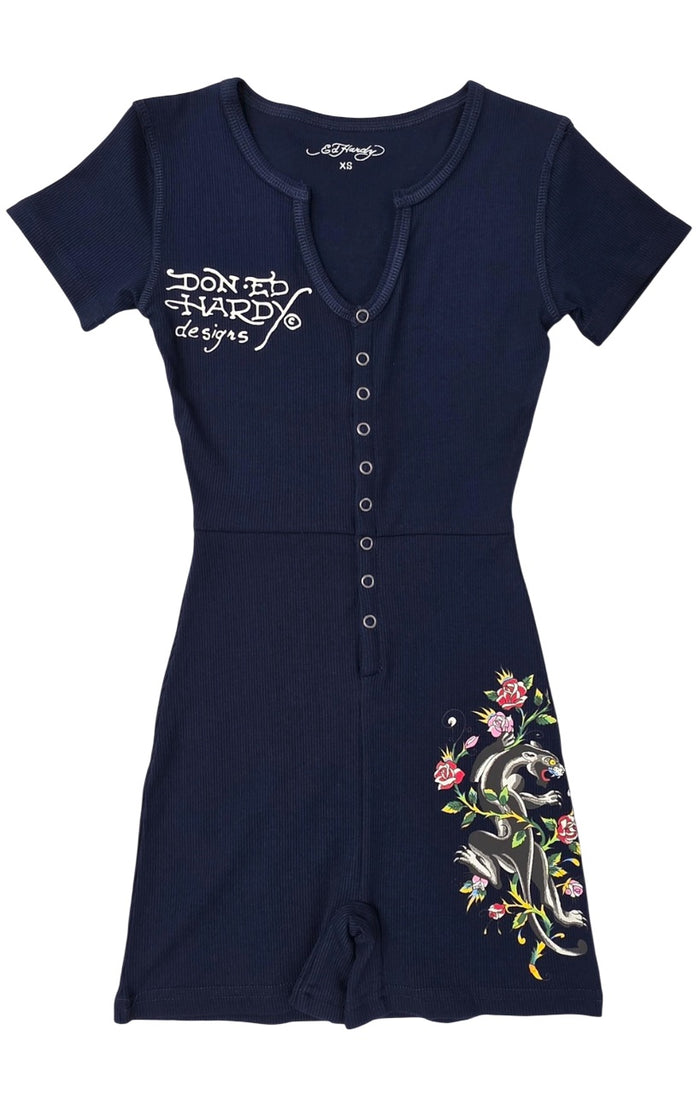 Ed Hardy Panther Rose Short Sleeve Pajama - EHW9005-2FN