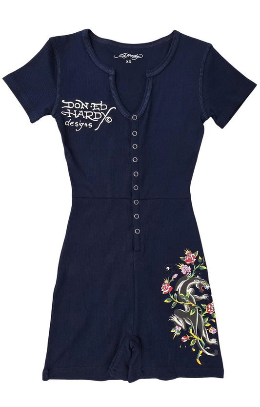 Ed Hardy Panther Rose Short Sleeve Pajama - EHW9005-2FN