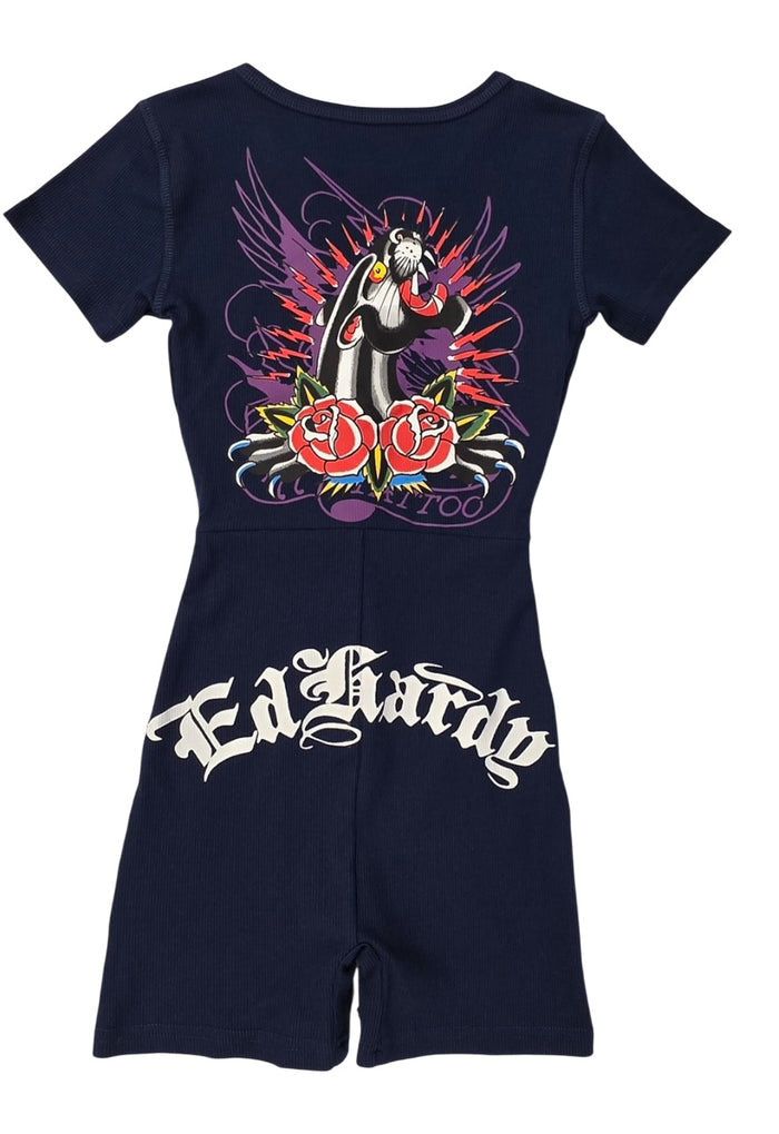 Ed Hardy Panther Rose Short Sleeve Pajama - EHW9005-2FN