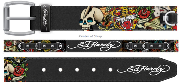 Ed Hardy Skull Tiger with Studs Belt - VB91638EHQA