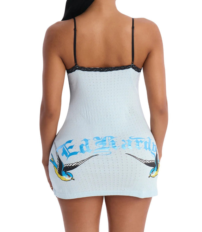 Ed Hardy Swallows Lace Nighty - EHW3003-3