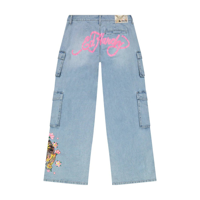 Ed Hardy Tiger Flowers Cargo Jean Pants - WEHD8600-2