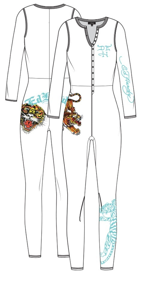 Ed Hardy Tiger Long Sleeve Pajama - EHW9004-2FN