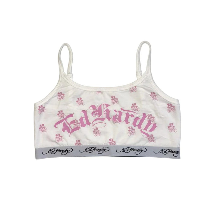 Ed Hardy Tophat Skull Elastic Bralette - EHW0001-1