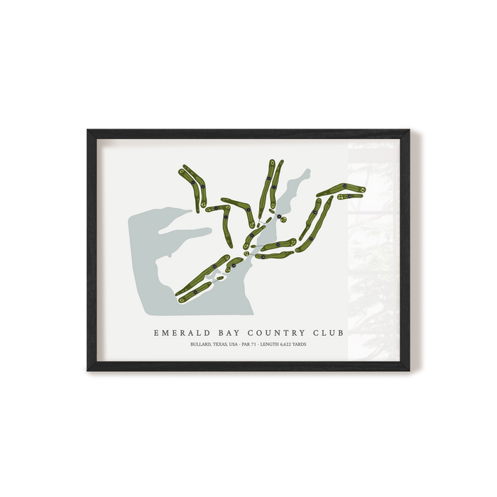 Emerald Bay Country Club | Golf Course Map | Black Frame