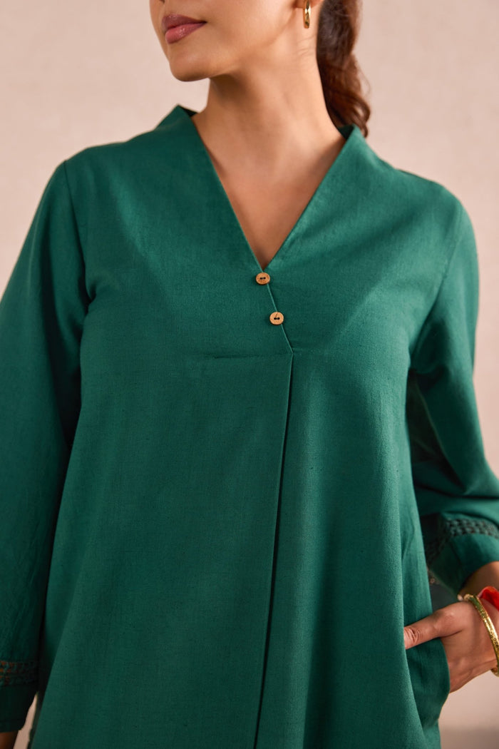 Emerald Green & Ivory Co-ord Set - Tara-C-Tara