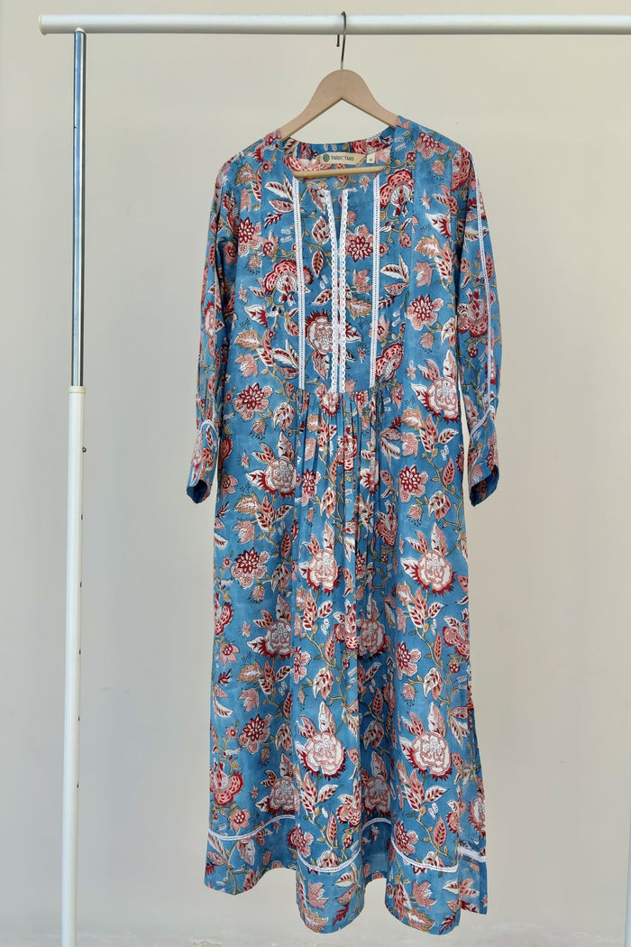 Enchanted Garden Floral Blue Kurta - Tara - C - Tara