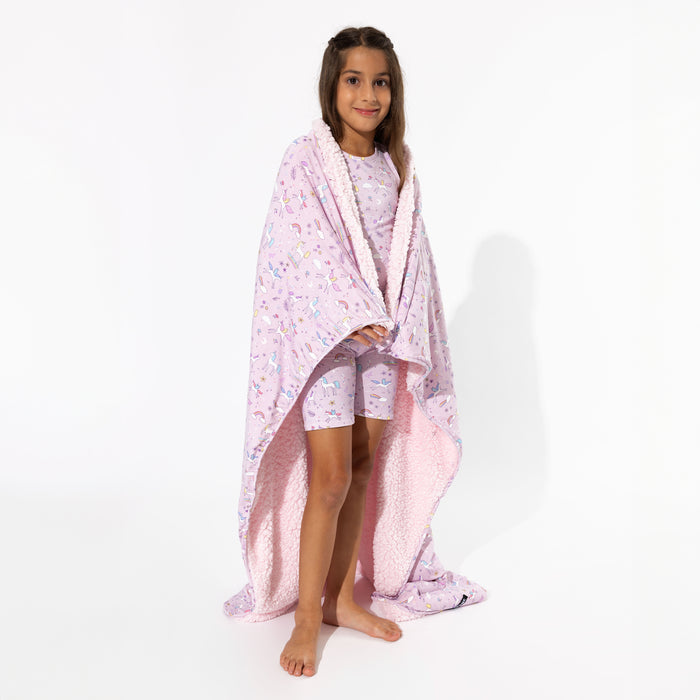 Enchanted Unicorn Bamboo Sherpa Blanket