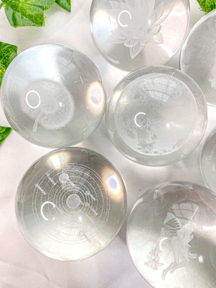 Engraved Glass Sphere
