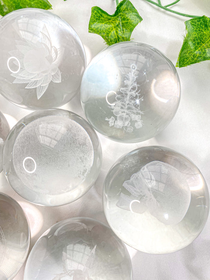 Engraved Glass Sphere