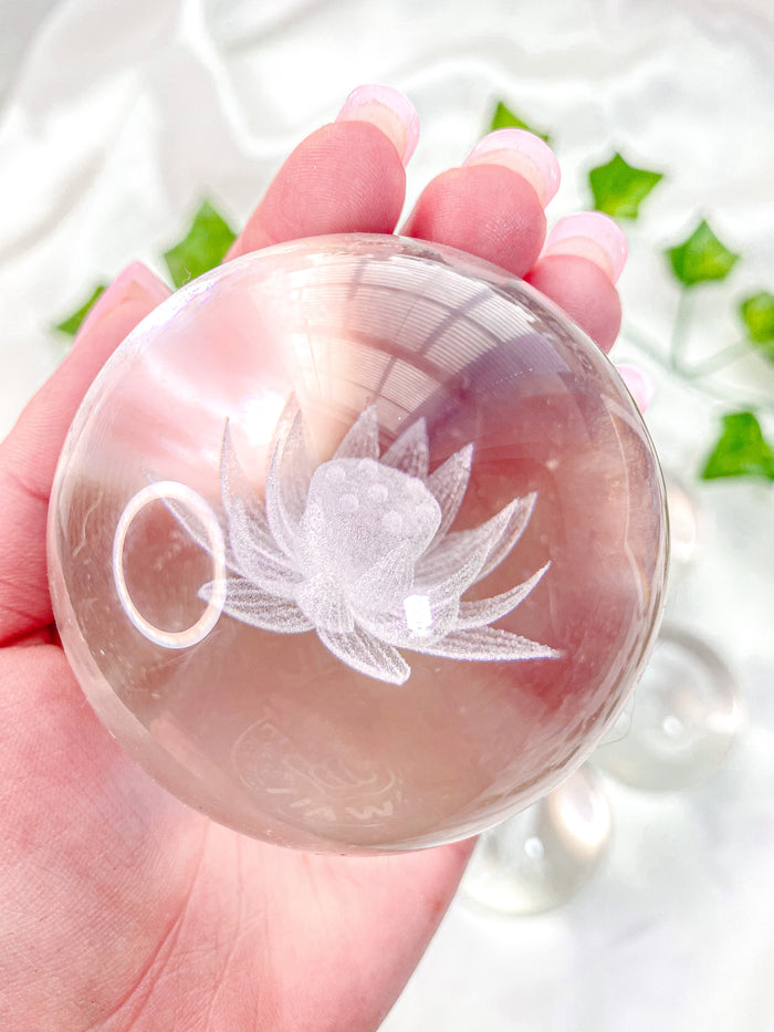 Engraved Glass Sphere