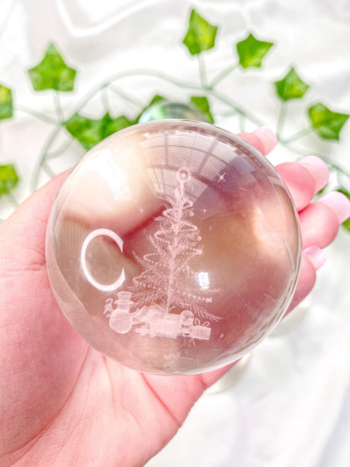 Engraved Glass Sphere