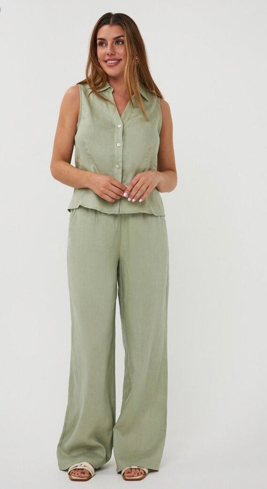 ESQUALO LINEN TROUSERS