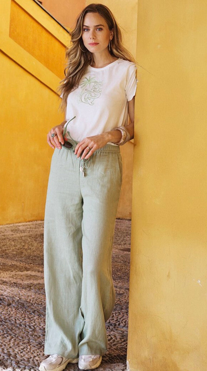 ESQUALO LINEN TROUSERS