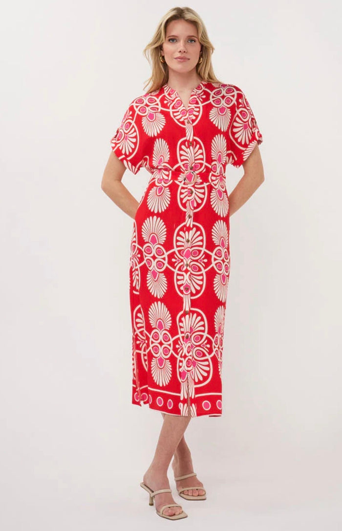 ESQUALO LONG HEARTFELT DRESS