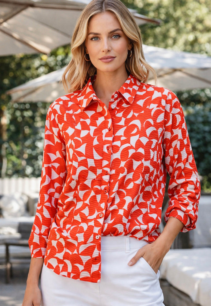 ESQUALO PRINTED BLOUSE