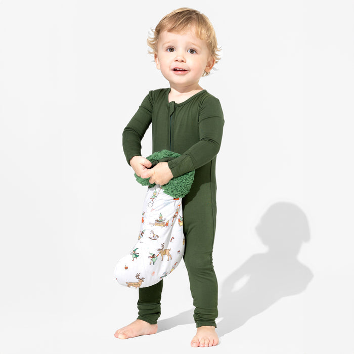 Evergreen Bamboo Convertible Footie