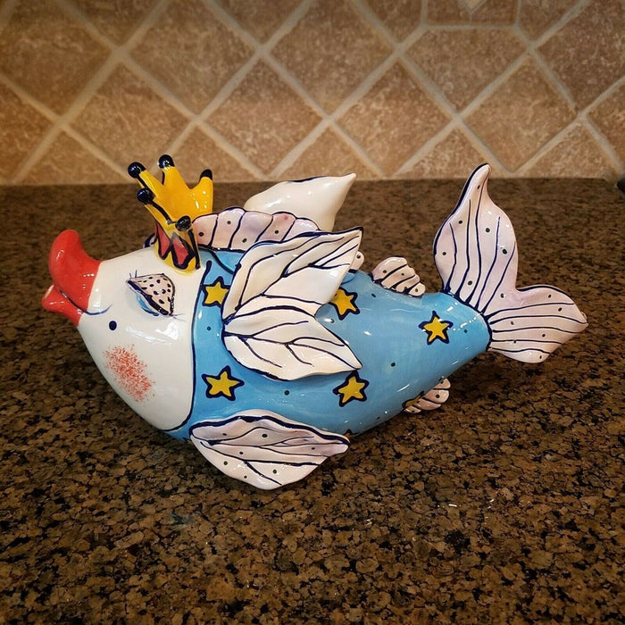 Fairy Cod Mother Teapot Serving Kitchen Ceramics Tea Pot Blue Sky Diane Artware