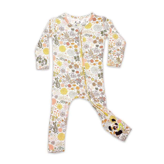 Fall Floral Bamboo Convertible Footie