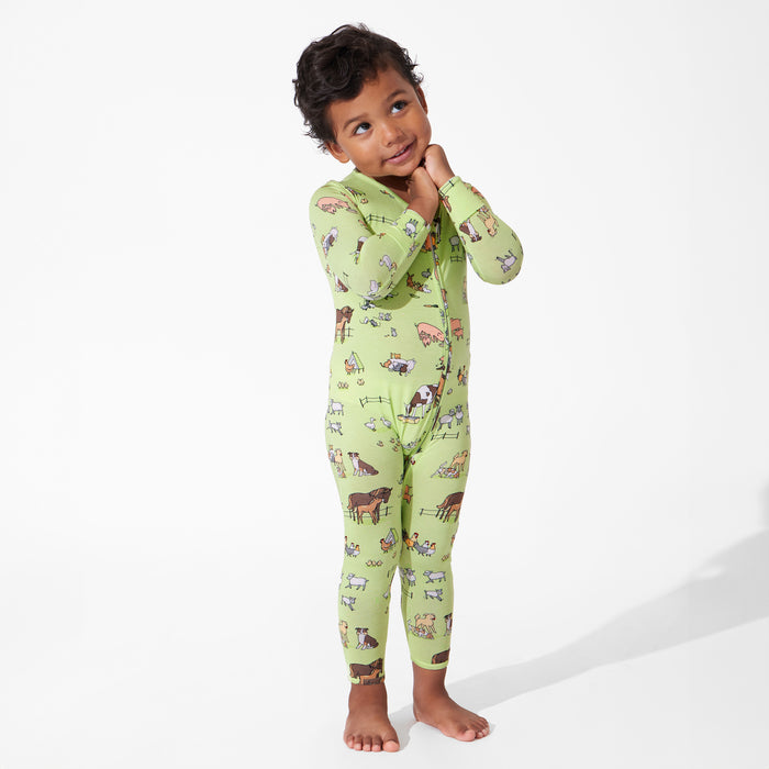 Farm Animals Bamboo Convertible Footie