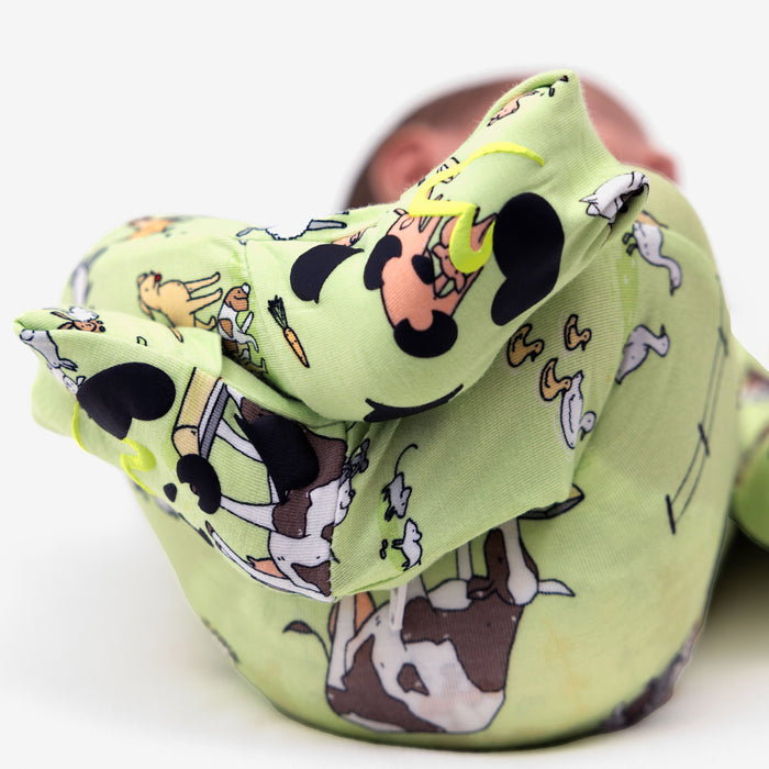 Farm Animals Bamboo Convertible Footie