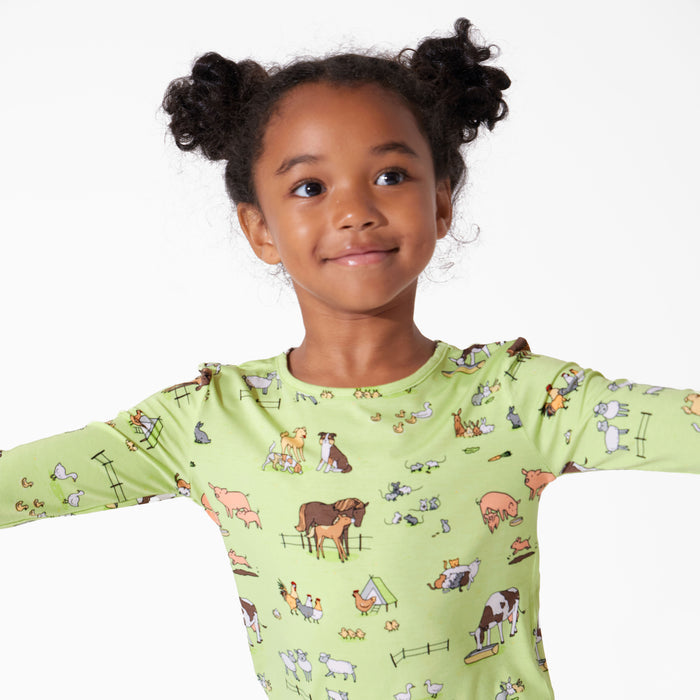 Farm Animals Bamboo Kids Pajamas