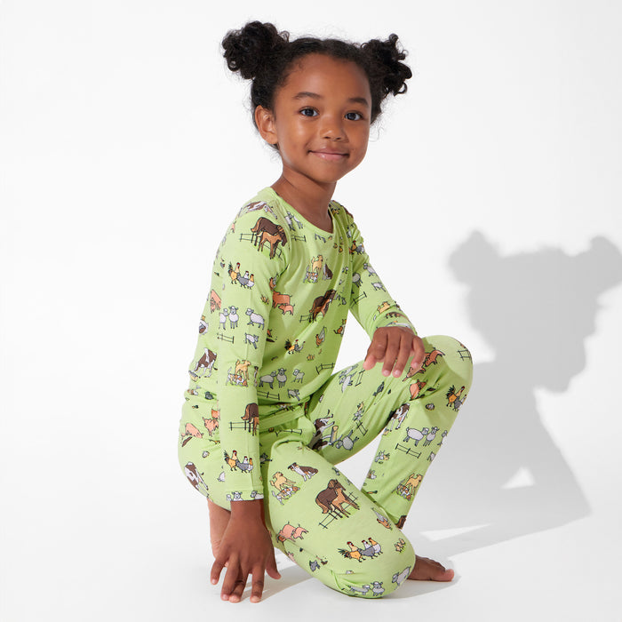 Farm Animals Bamboo Kids Pajamas