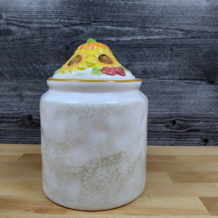 Farmwood Valley Fall Harvest 5'' Canister with Sunflowers & Pumpkins by Blue Sky