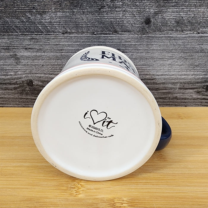 First Mate Nautical Coffee Mug 17oz (455ml) Embossed Blue Sky Ceramic Tea Cup